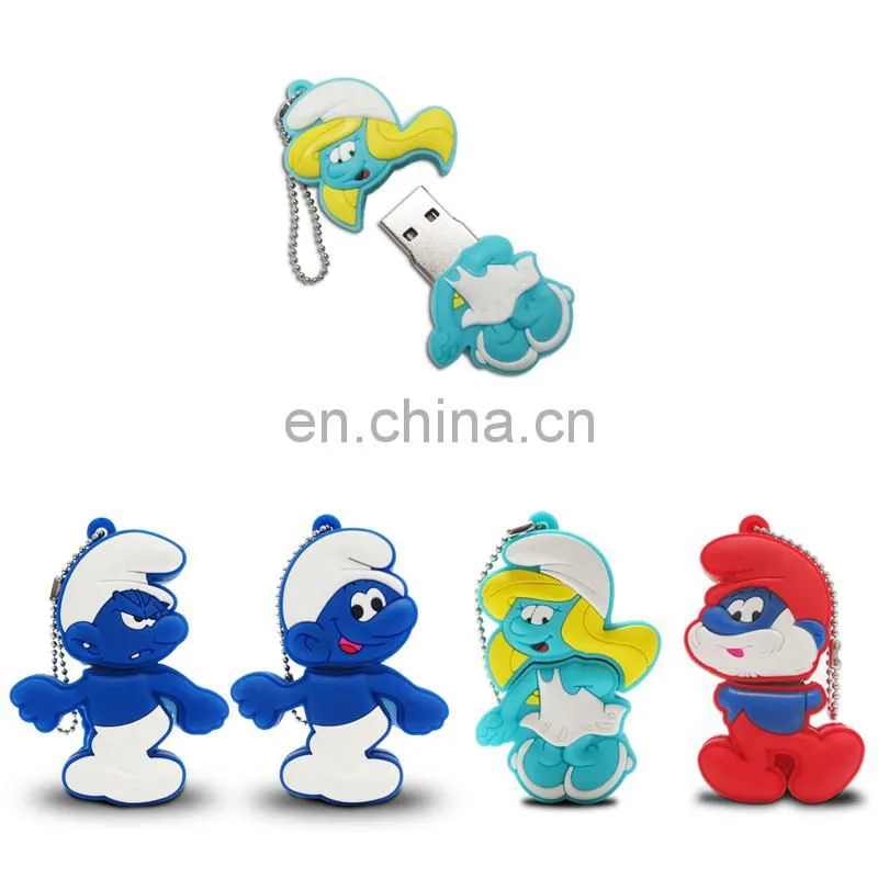 Wholesale PVC material Cartoon anime character custom usb flash drive
