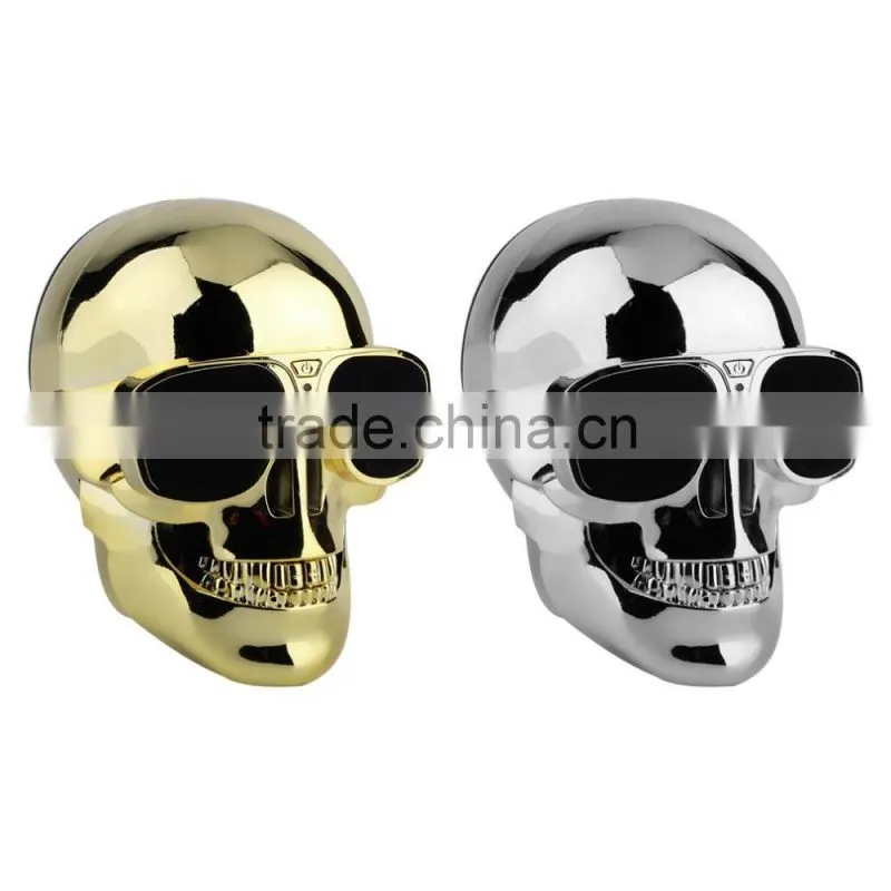 New Plastic Metallic SKULL Wireless Bluetooth Speaker Sunglass NFC Skull Speaker Mobile Subwoofer Multipurpose Speaker