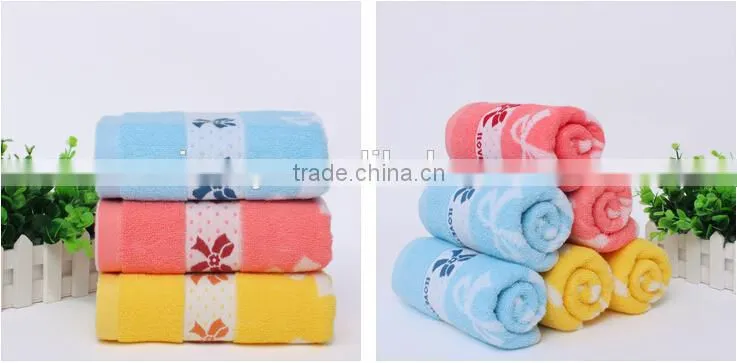 bowknot design 100% cotton wholesale price terry baby bath towel / customized beach towel