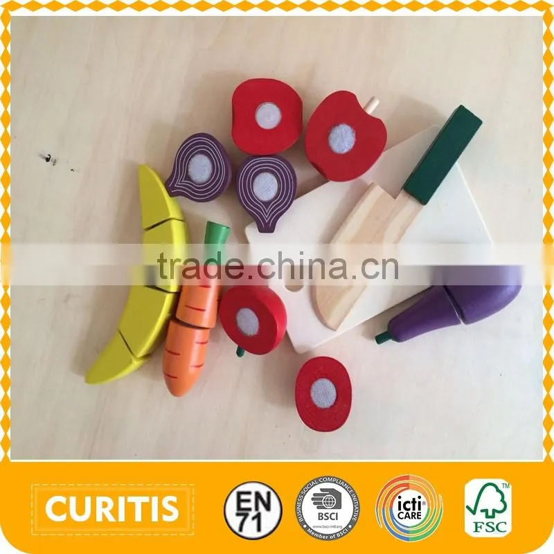 2016 Hot Sale Wooden Fruit Toys Most Popular Ketchen Toys For Kids Cheap Cutting Games Toys