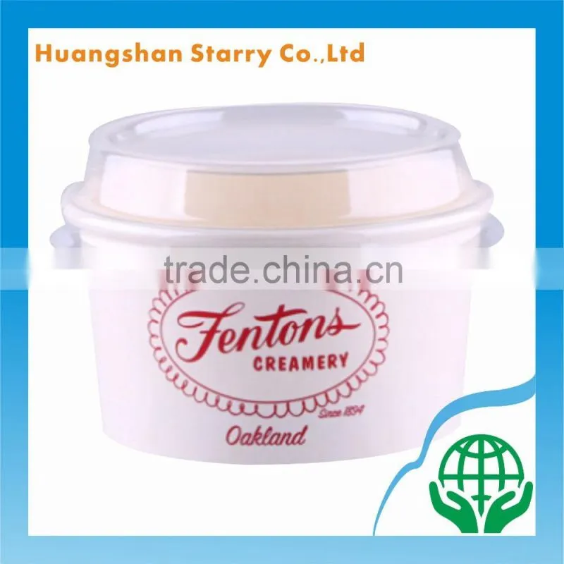 Plastic Lid Cover Disposable Creamy Paper Cup