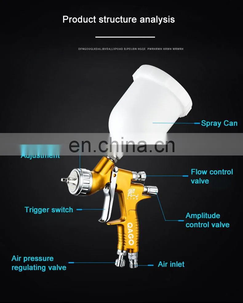 Paint Sprayer GTI Spray Gun Home Paint Sprayer with Adjustable Nozzle Sizes Easy Spraying and Cleaning for Car Paint Spray Gun