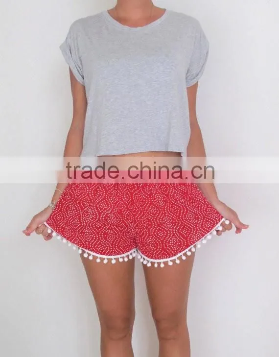 Christmas Pom Pom Shorts