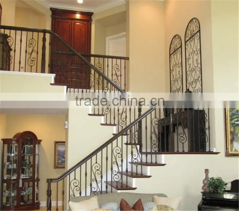 Modern Ornamental Elegant Wrought Iron Staircase SG-15H005