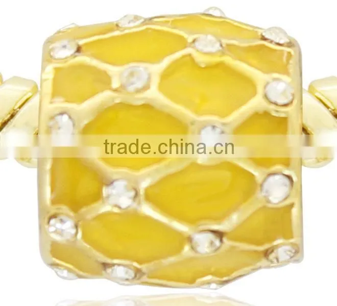 handmade enamel metal african cylinder wedding bead nest charm for bracelet