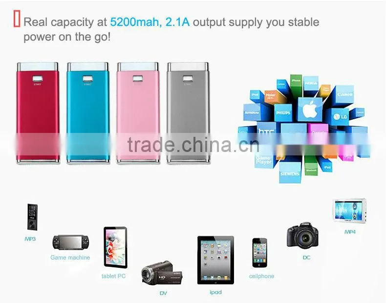 2016 smart idea 6000mAh emergency battery charger power bank with customize logo