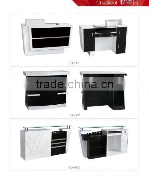Beauty hair salon equipment wholesale barber supplies salon shop using check out counter payment reception