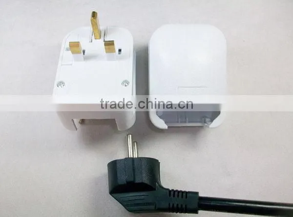 Upgrade Home/Apartment/Industrial/Hospital Schuko Germany France Type F to UK Type G Malaysia plug travel adapter converter