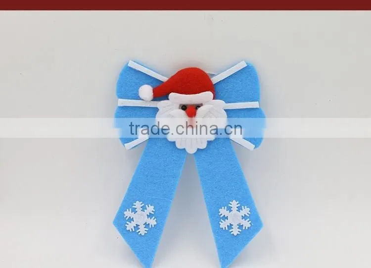 New Year Ornaments Santa Claus Supplies Christmas Trees Decoration Bowknot Pendant Dropshipping