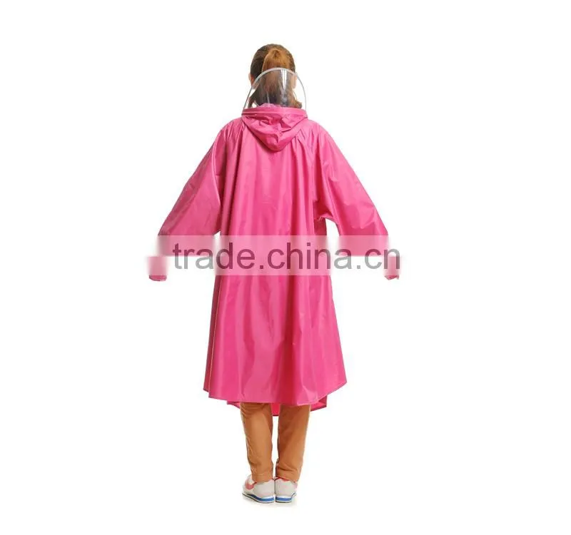 Unisex outdoor waterproof raincoat knee length raincoat