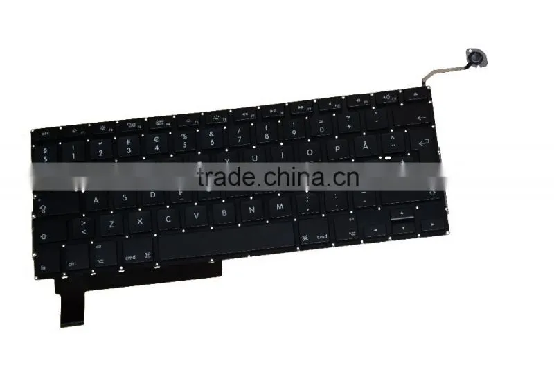 DK Danish Laptop keyboard Replacement Parts For Macbook Pro A1286 2008-2012
