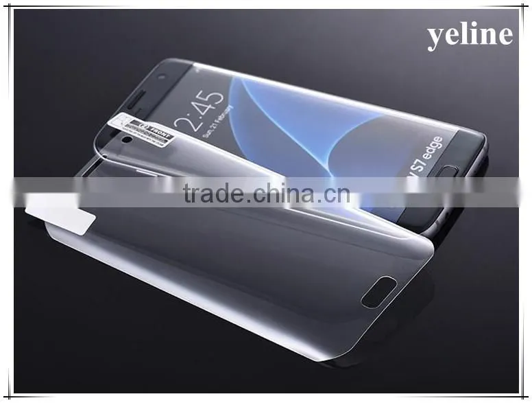 3D curved crystal tempered glass protector for samsung moblie phone galaxy s7 edge