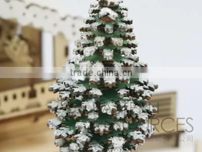 Laser Cut Christmas Music Box with LED Light