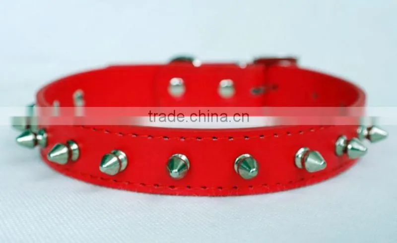 Wholesale pet supplies plain pet collars personality bullet nail dog collar