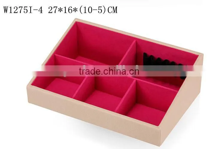 W1275I-4 Wholesale Alibaba Slope Style Cosmetic Storage Box Stackable Wooden Jewelry Display