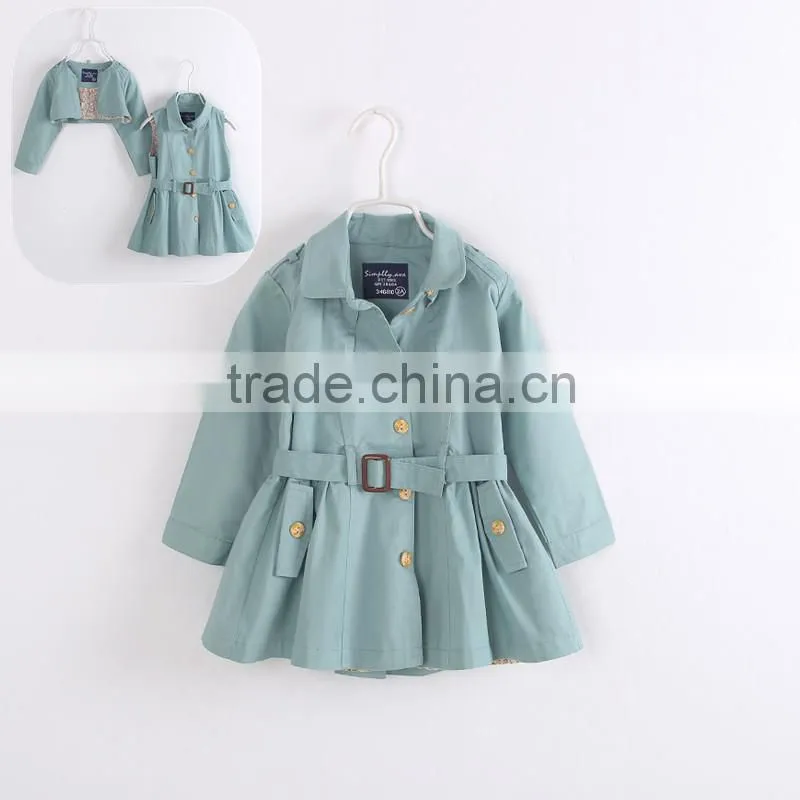 Fashion Vintage Girls Pea Coat Little Girls Winter Wool Hooded Classic Coat