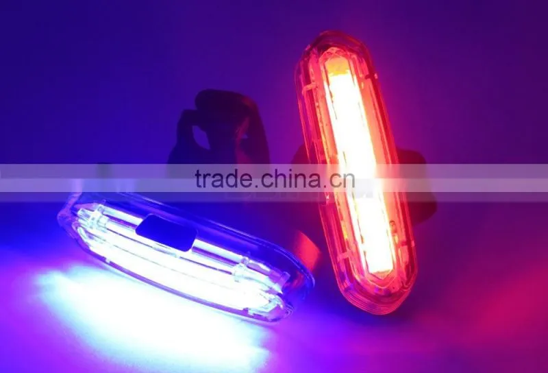 Blue Red LED Plastic Clip Collar 120LM Bicycle Front Light Warm Security Lamp