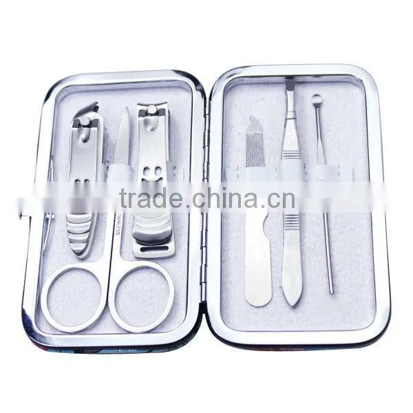 Blue Flower Bag Manicure Set