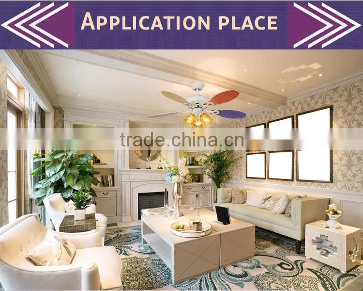 Home Decorative Classical Design Ceiling Light Fan with Pulling Switch