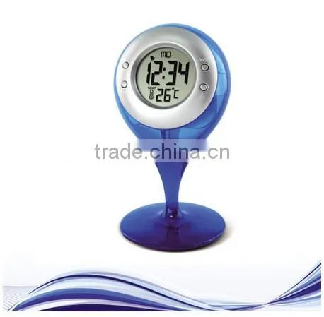 Creative Personalized Water power alarm clock LED Fashion Mini Digital Clock Mute bedside Calendar Temperature Humidity