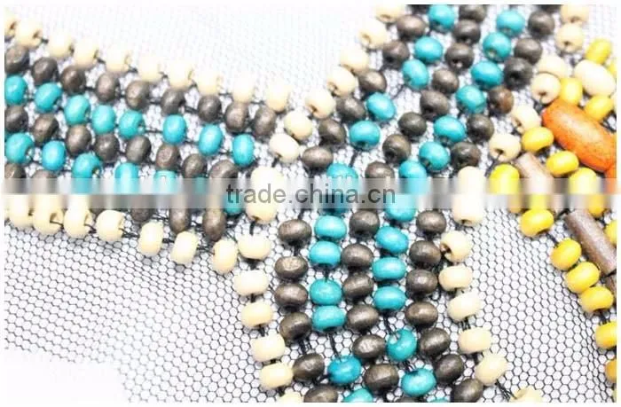 Garment shop interior design Collars,Fashion OEM/ODM Europe Style Wood Bead Handmade Net Cloth False Collar