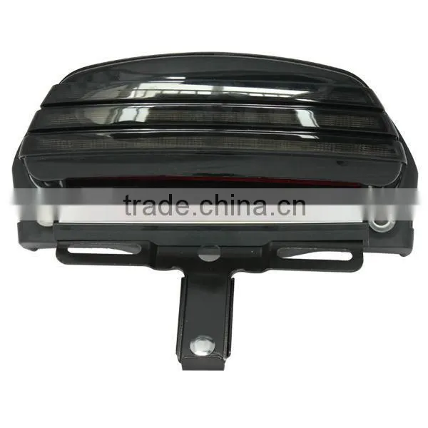 Smoke Integrated LED Tri-Bar Tail Light for Harley Davidson