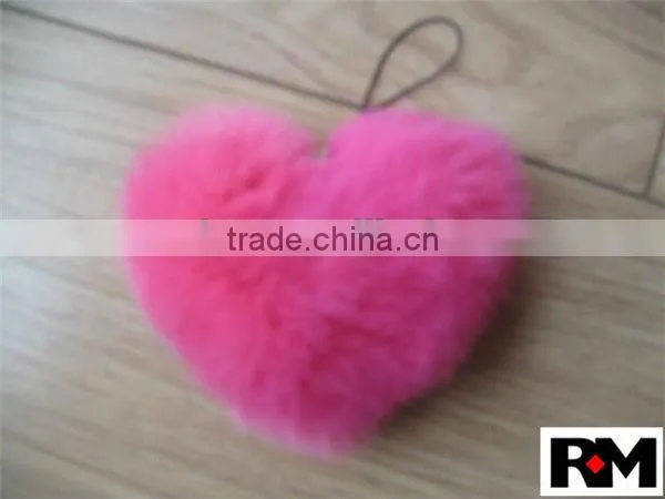 HEART DESIGN FUR KEYCHAIN