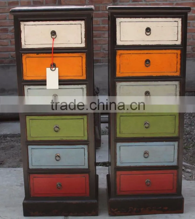chinese antique colorful file cabinet