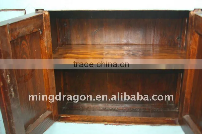 Chinese Antique Blue Shanxi Cabinet with Drawers