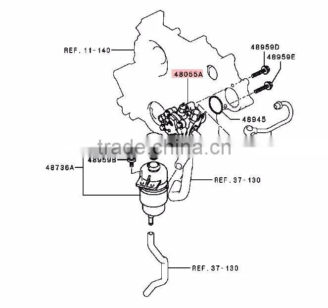 Power Steering Oil Pump ASSY For Mitsubishi Triton L200 KB8T PAJERO/MONTERO SPORT KH8W MR992873