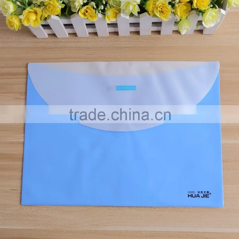 My clear bag customized A4/FC PP plastic vivid file bag document bag