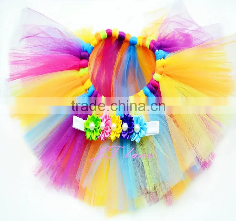 Rainbow My Baby Tutu Set - Pinky PieTutu Set - Birthday Tutu Set