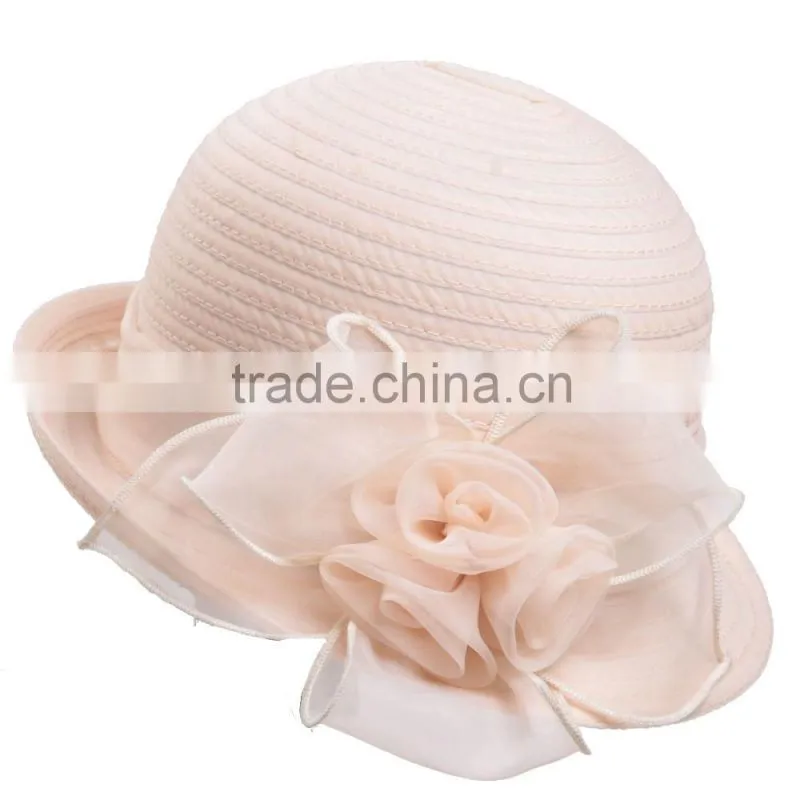 Silk Stitching Hat China Supplier Wholesale Bowler Hat Lady Hat