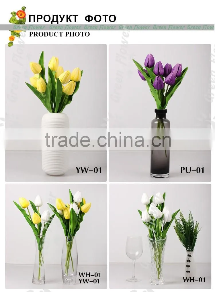 2016 Wholesale Latex PU Artificial Flowers Real Touch Bouquet For Wedding Bridal Decor Display Flower