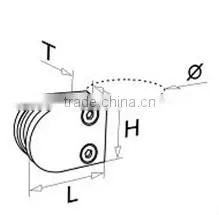 Best selling GC-01 stainless steel round glass clamp