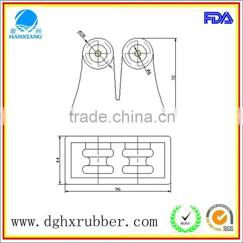 Red rubber bumper