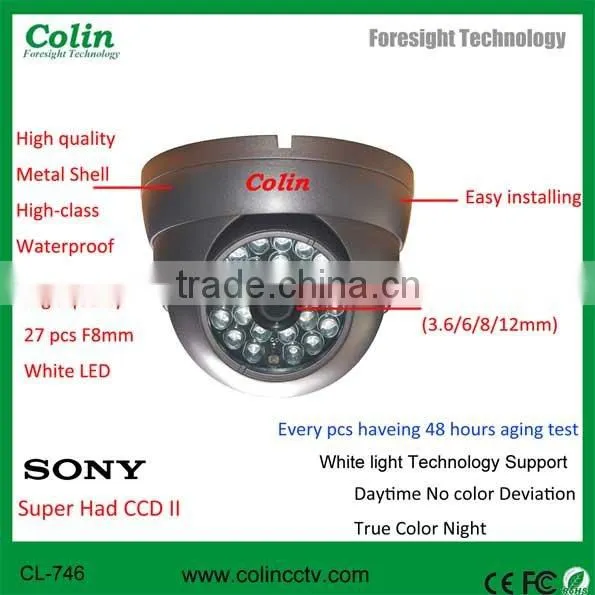 China Professinal factory supply real color night vision white light ir dome camera well to protect your seurity life