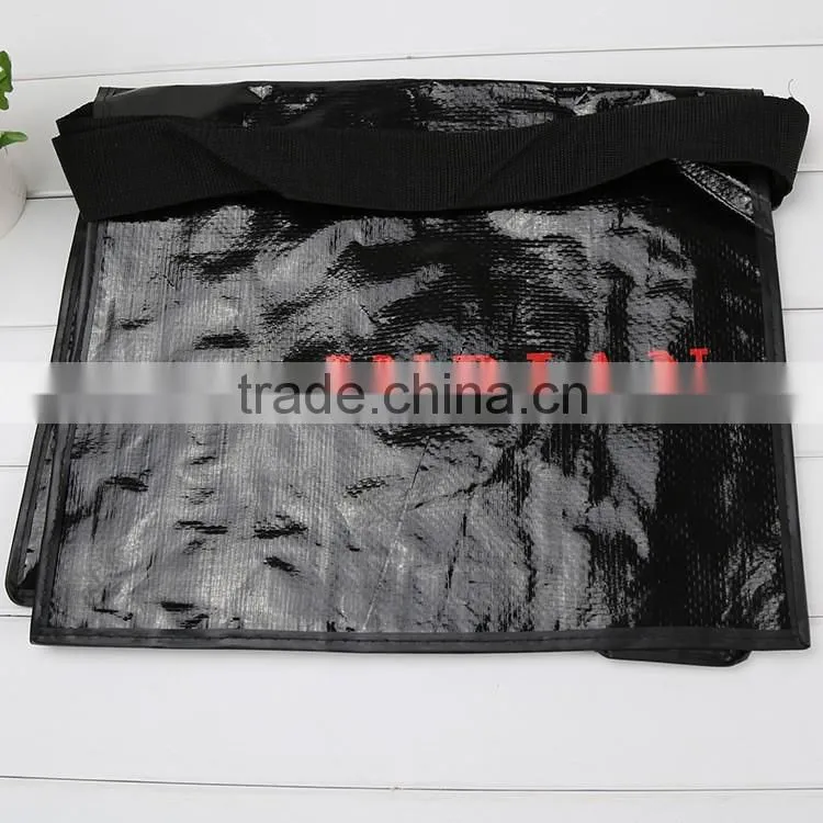PP woven fabric with lamination shopping bag ,with cover ,webbing PP handle ,with CMYK printing