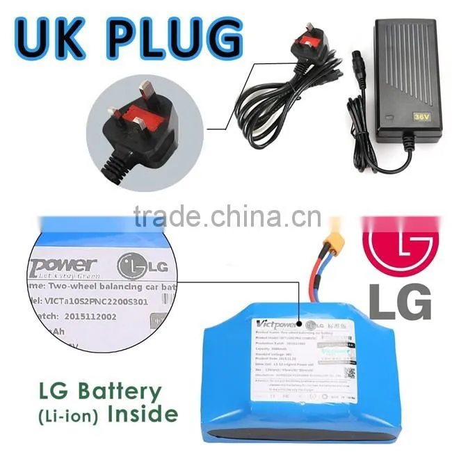 6.5 Inch bluetooth electric scooter two wheel hoverboard with LG battery UK plug Plum round Ancheer AM002734