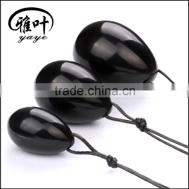 Bulk Black Obsidian Yoni Egg Energy Healing Kegel Egg for Sexy Kegel Exercise