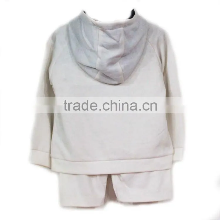 Grey sport fleece heart style kids wear