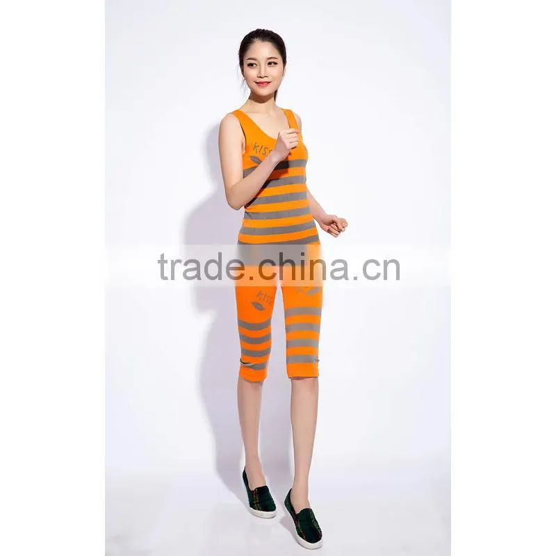LADIES FASHION STRIPE SPORT A SET OF CAMISOLE & PANT