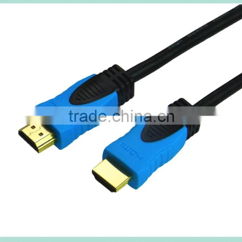Blue high speed HDMI Cable with Ethernet and Gold connector support 3D and 4K from 0.5-100m