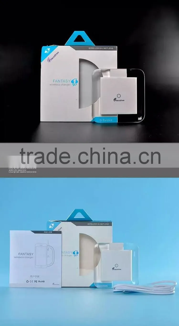 Transparent lighting QI univeral charger wireless phone charger for iPhone 6