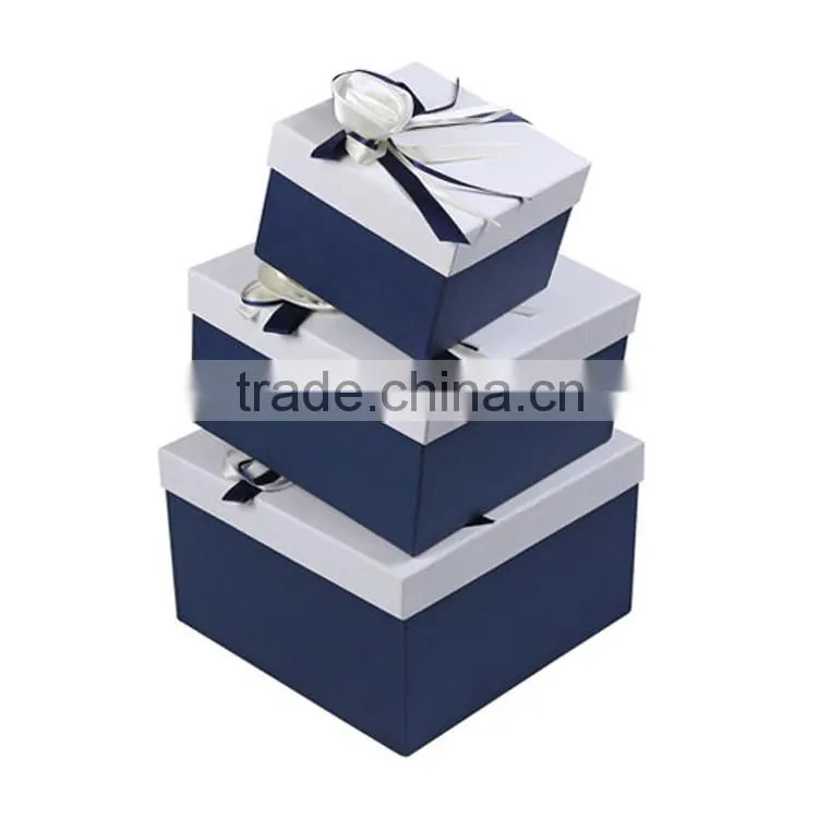 Square gift box bowknot gift packaging box women's gift custom wholesale