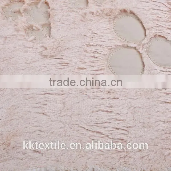 High quality puppy paw print PU leather laser embroidery design lint free lace fabric