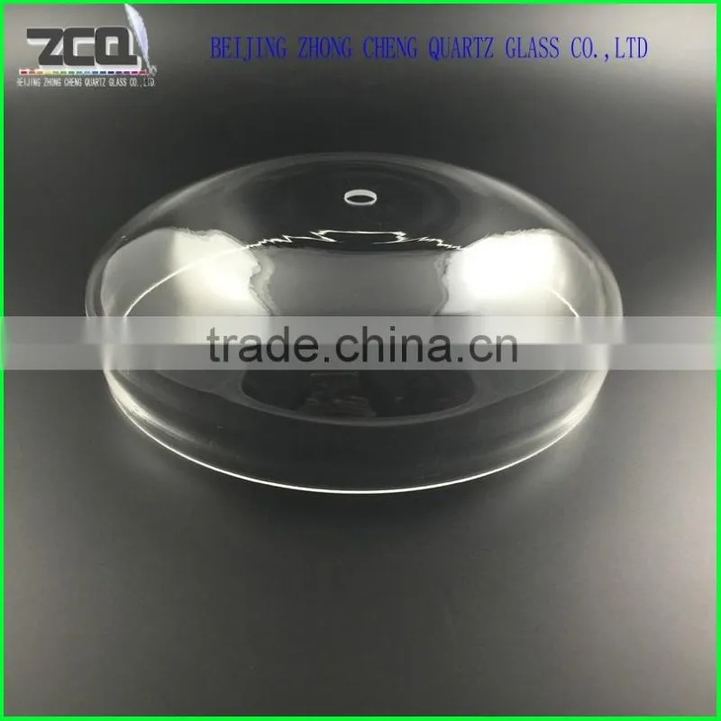 High quality quartz glass bell jar with a hole on the top