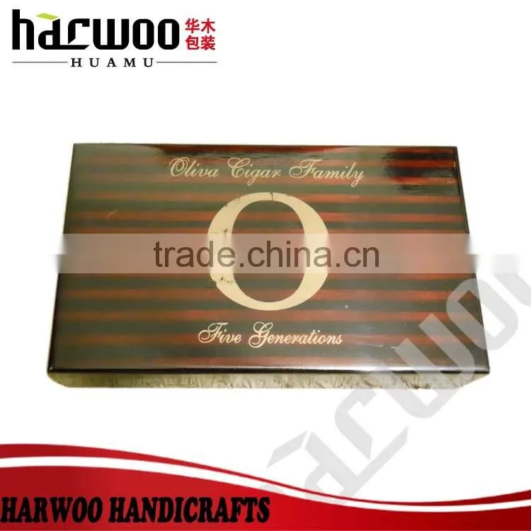 Wholesale wood leather craft black luxury present packaging custom gift box