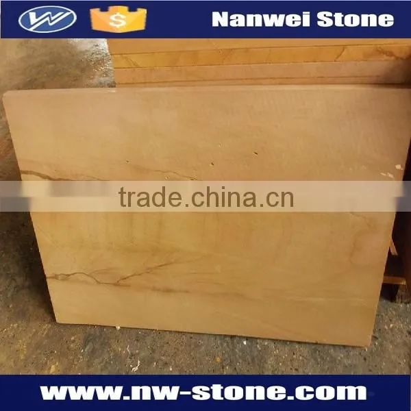 Yellow / Beige Sandstone,Bush Hammered Surface Finishing and Sandstone Type Mint Sandstone