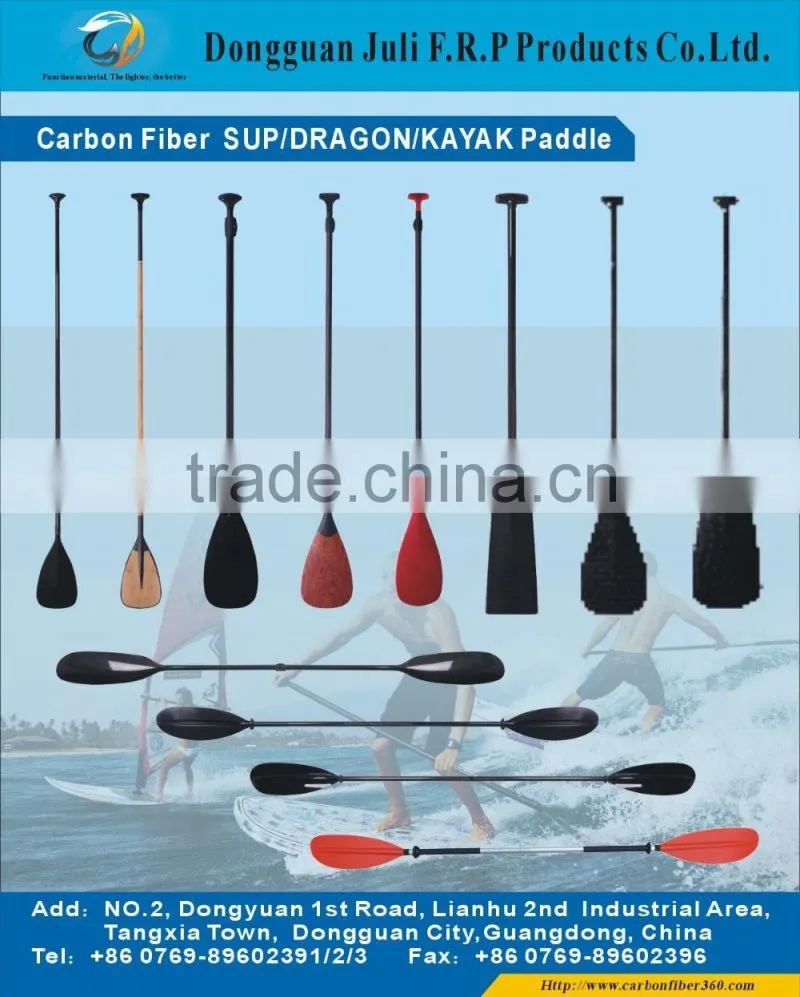 New Paddle for Stand Up made by wood and carbon fiber handmade for paddling SUP